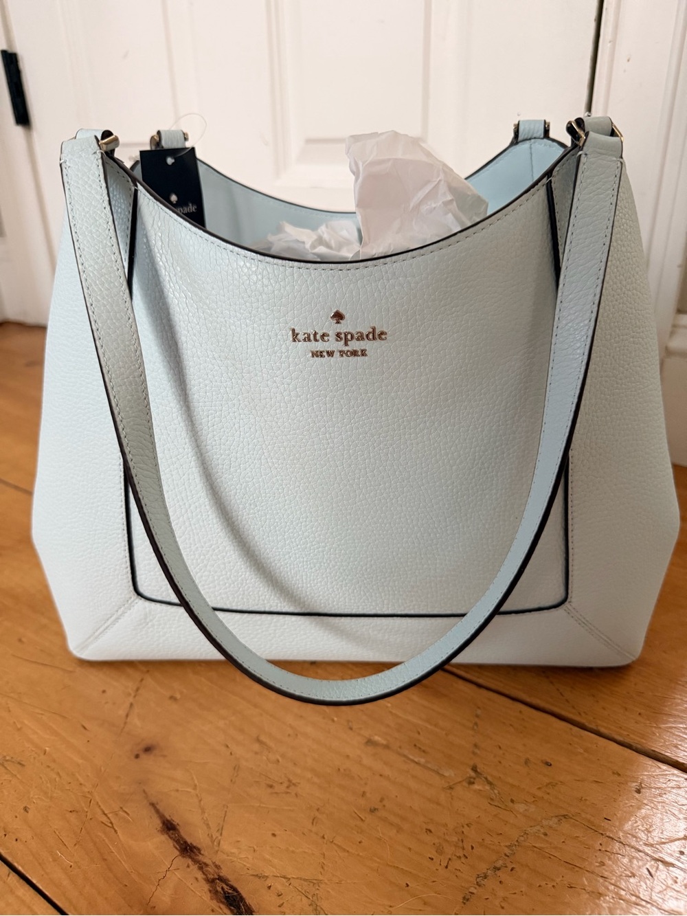Kate Spade Lena Triple Compartment Shoulder Bag Crisp Sky Blue